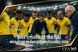 วิเคราะห์บอลบราซิลวันนี้ ฟุตบอลโลก 2026 ฟอร์มล่าสุด แท็กติก และโอกาสลุ้นแชมป์