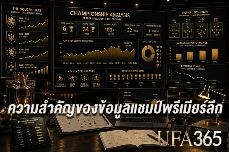รวมรายชื่อแชมป์พรีเมียร์ลีกทุกสมัยย้อนหลัง สถิติทีมที่ประสบความสำเร็จมากที่สุด พร้อมเรื่องราวสำคัญของลีกฟุตบอลอังกฤษ