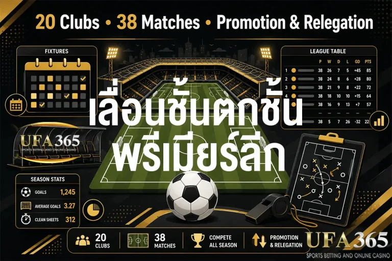 เลื่อนชั้นตกชั้นพรีเมียร์ลีก คืออะไร อธิบายระบบครบทุกขั้นตอน พร้อมตัวอย่างเข้าใจง่าย